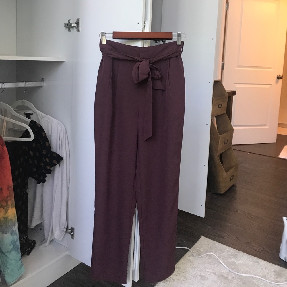High Waisted Crepe Pants